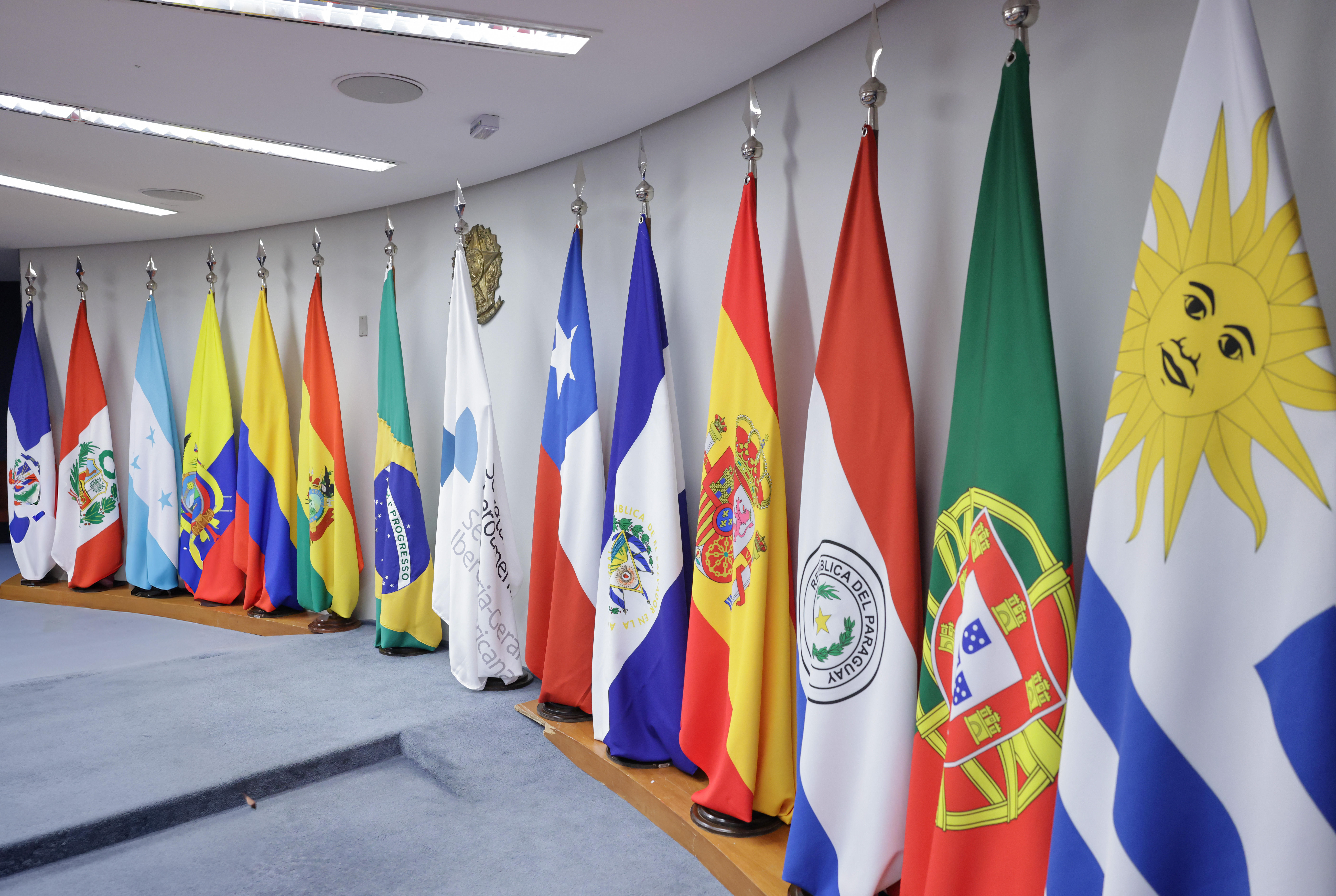 Imagen de las banderas de los países integrantes de la CICJ