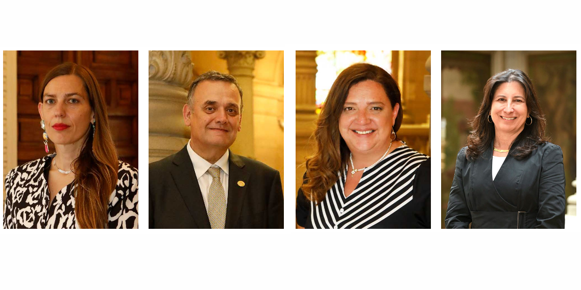 Alejandra Precht Rorris, Catalina Lagos Tschorne, Héctor Mery Romero y Marcela Peredo Rojas, nuevos ministros.